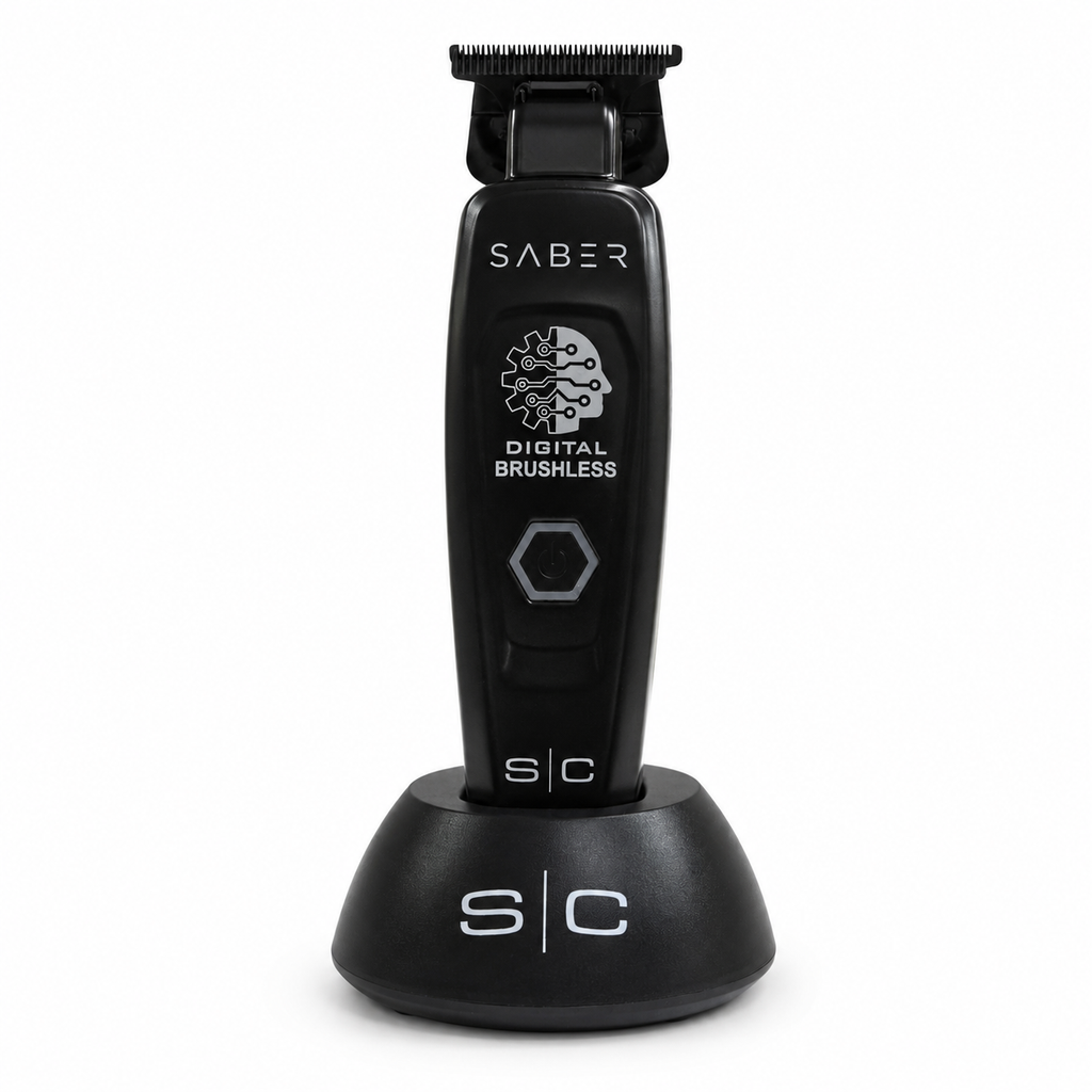 StyleCraft Saber Black Cordless Trimmer front view
