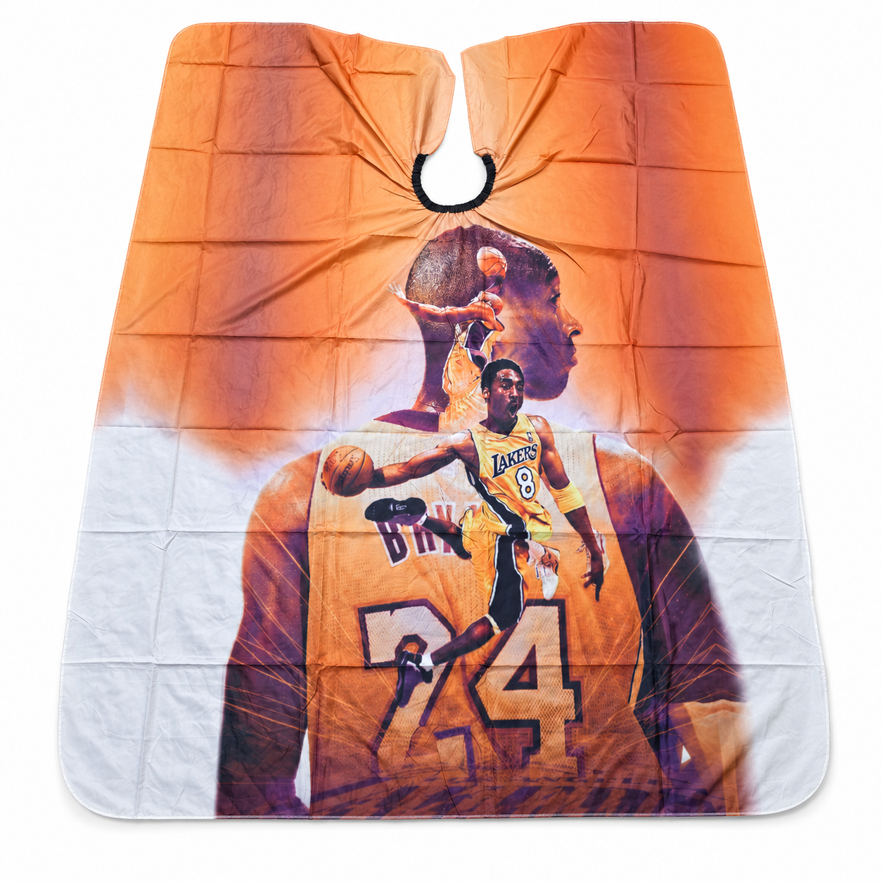 Basketball 24 Edition barber cape product image for professional haircutting service.
