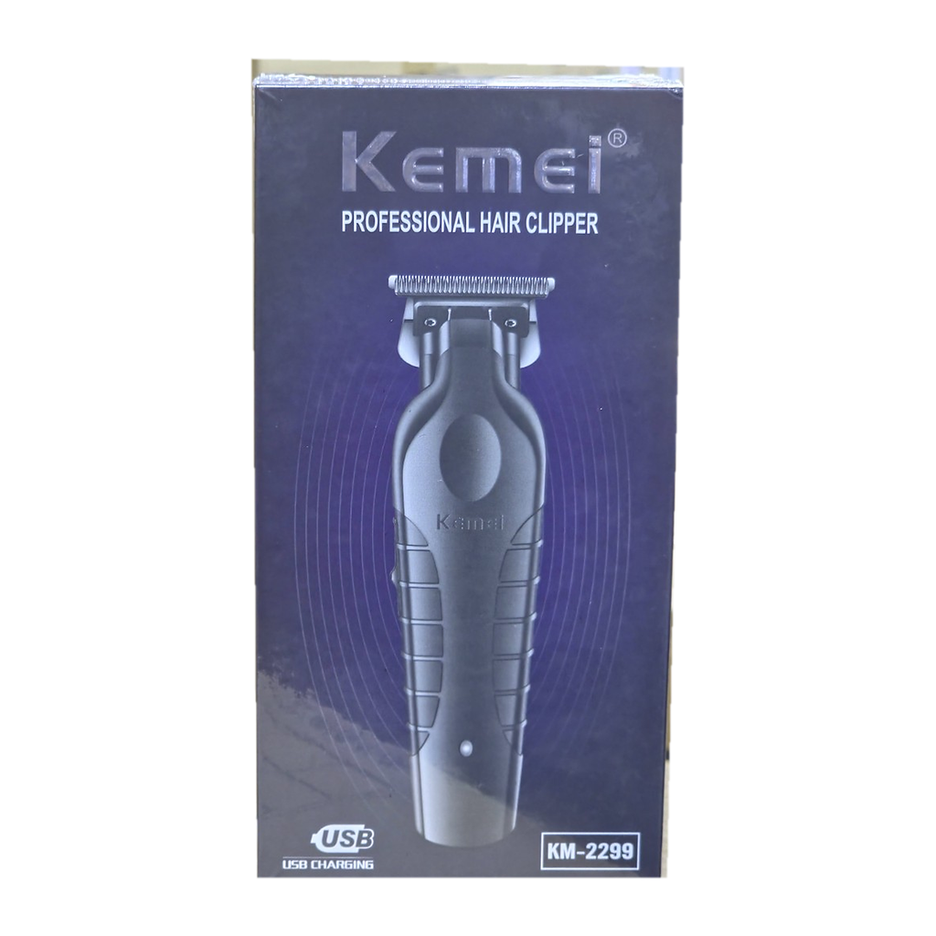 KEMEI 2299 cordless electric hair trimmer kit product image for barber detailing and grooming work.