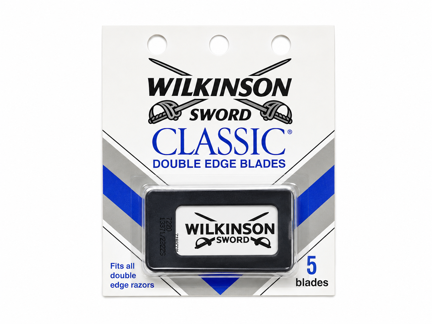 Wilkinson Sword double edge razor blade refills 5 count product image for shaving service.