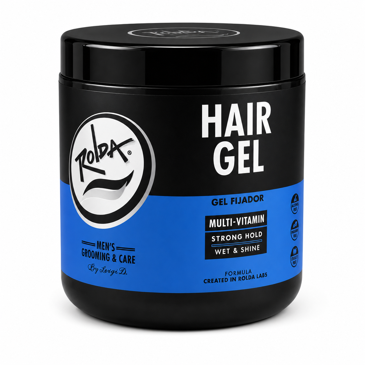 Rolda Multi-Vitamin Men's Hair Styling Gel product image for barber styling and grooming service.