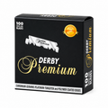 Derby Premium Single Edge Blades 100 Pack product image for shaving and barber razor service.
