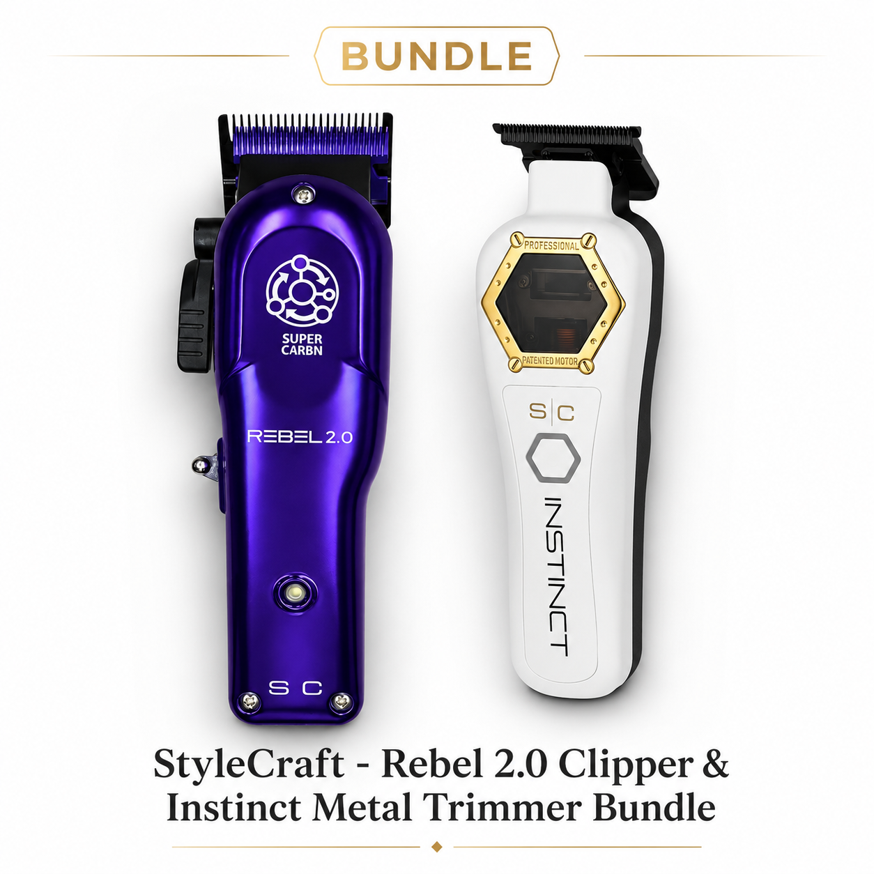 StyleCraft Rebel 2.0 Clipper and Instinct Metal Trimmer Bundle