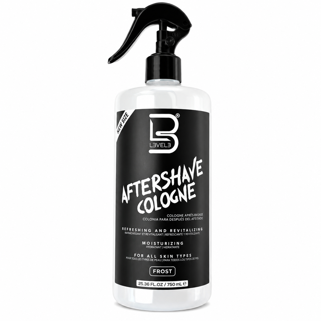 L3VEL3 After Shave Cologne product image for professional barber grooming and finishing service.