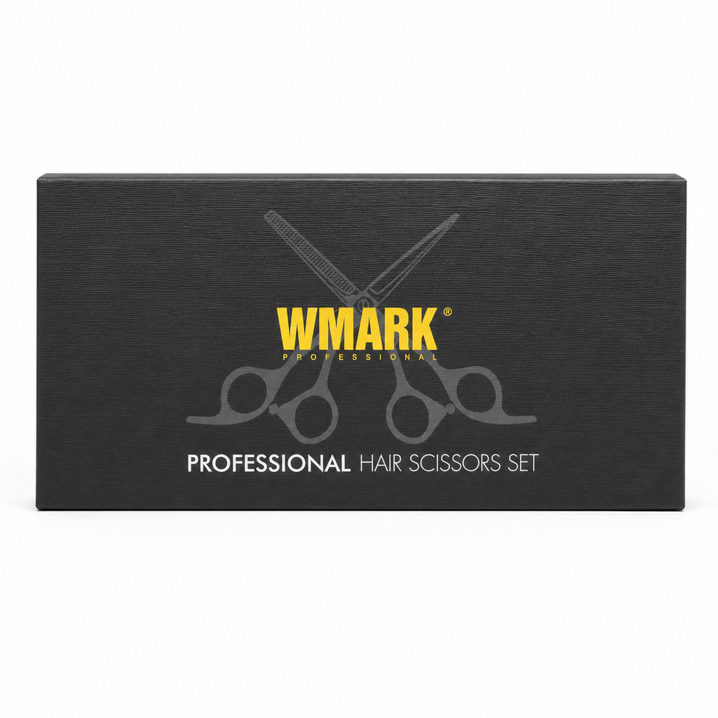 WMARK professional hair scissors set product image for barber and stylist cutting work.