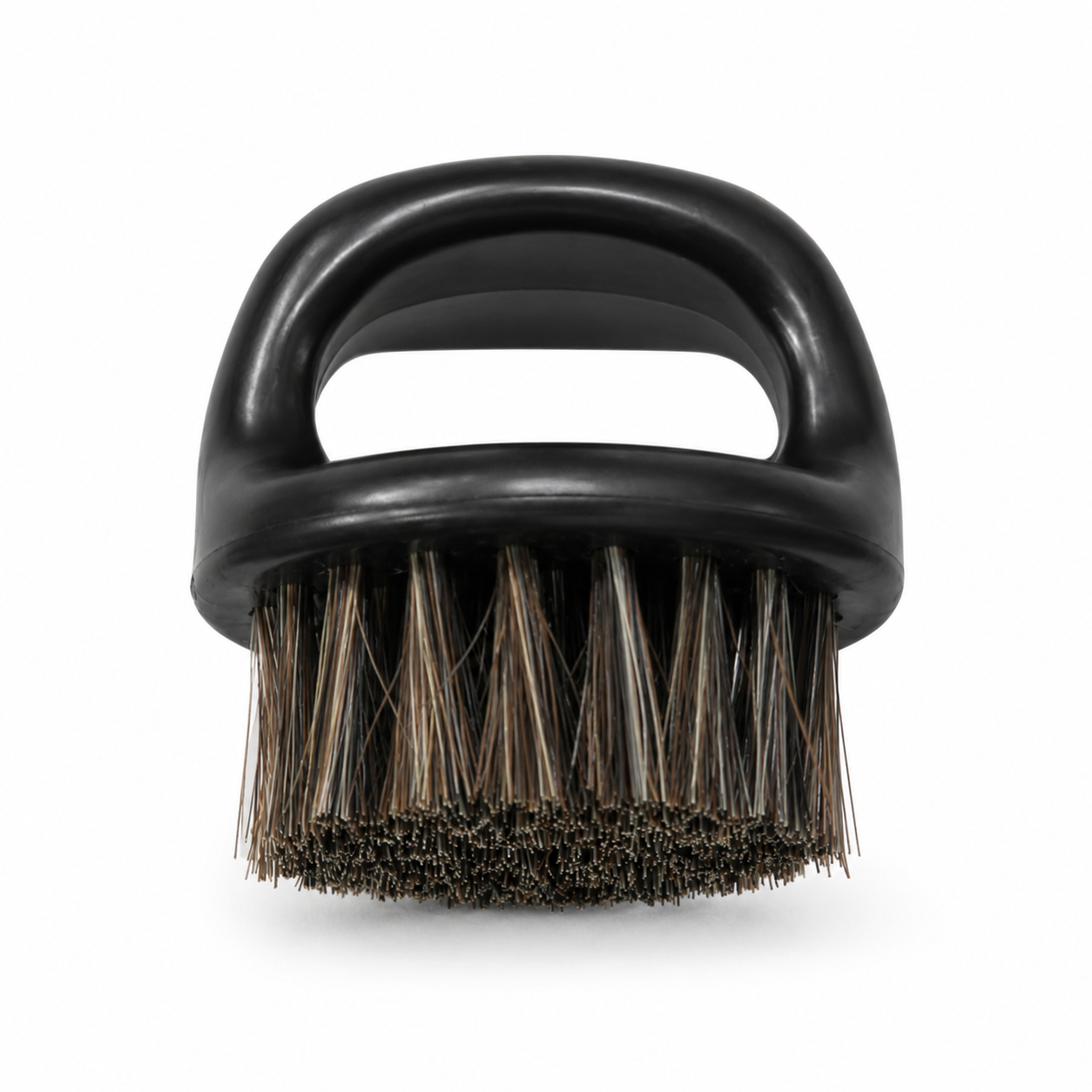 Men's grooming finger brush product image for beard, hair and scalp grooming.