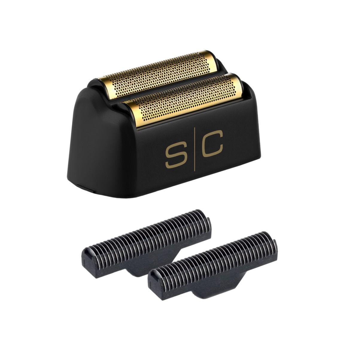 StyleCraft Instinct replacement gold titanium foil head and two Echo cutter blades SC542B