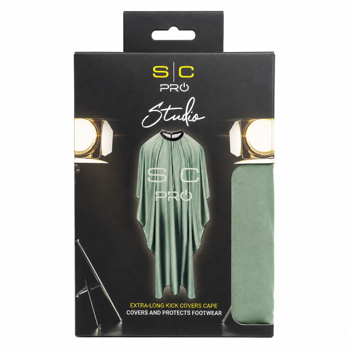 StyleCraft Studio Kick Cover Extra-Long Cutting Cape in Sage Green