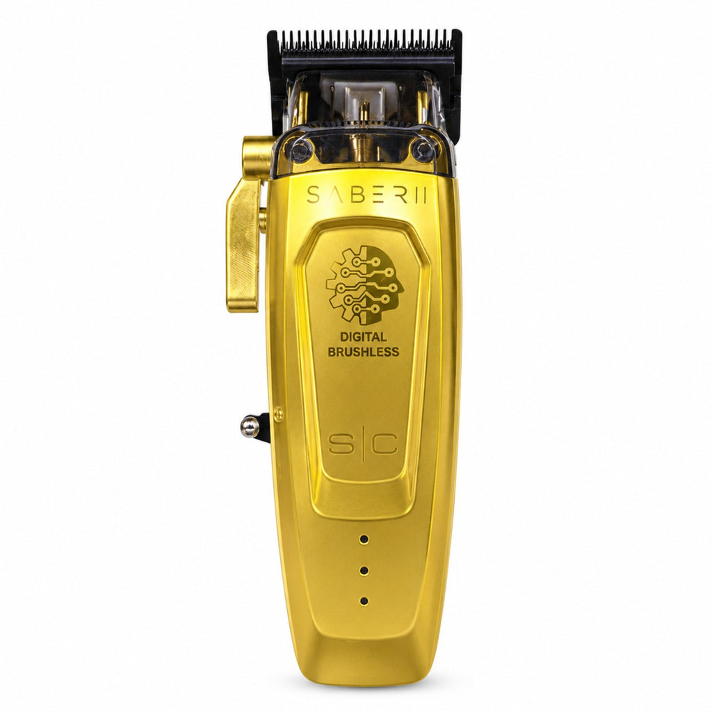 StyleCraft Saber 2.0 Cordless Modular Clipper in Gold front view