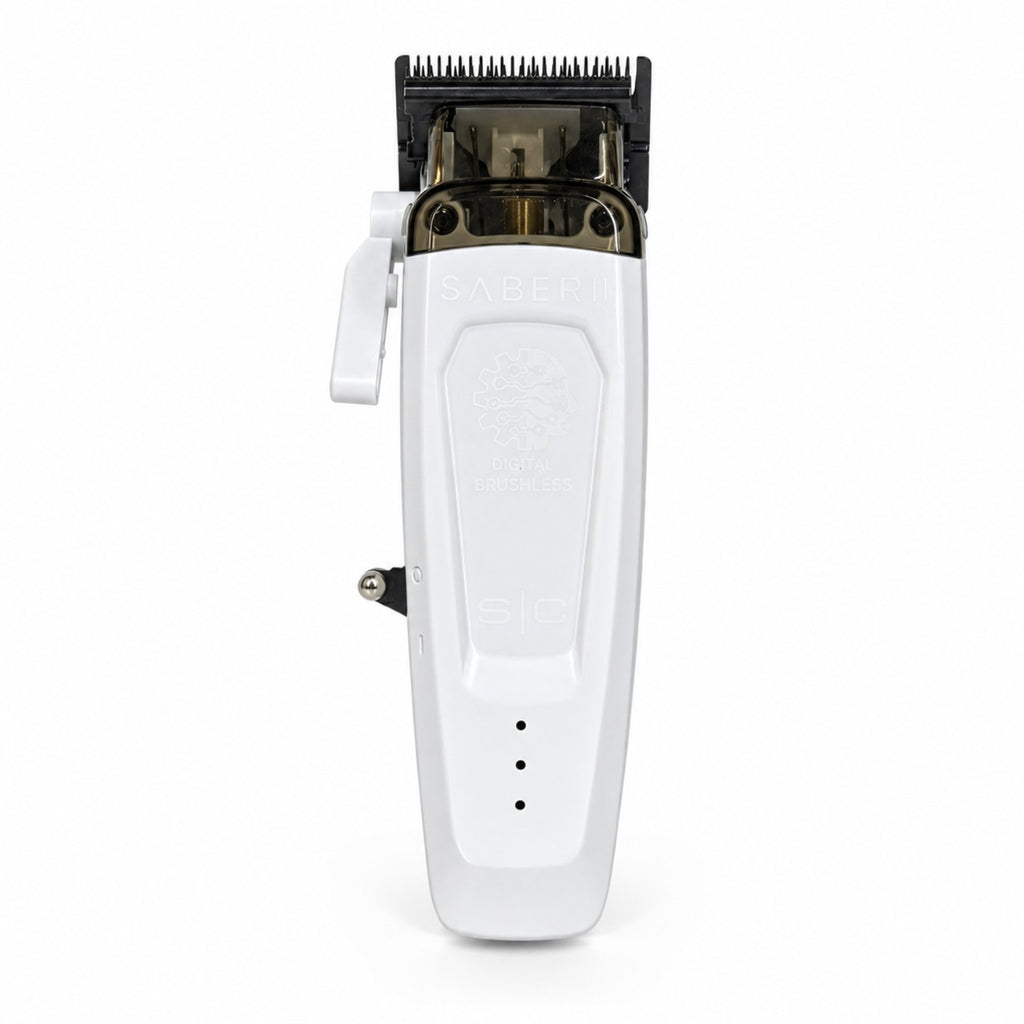 StyleCraft Saber 2.0 Cordless Modular Clipper in White front view