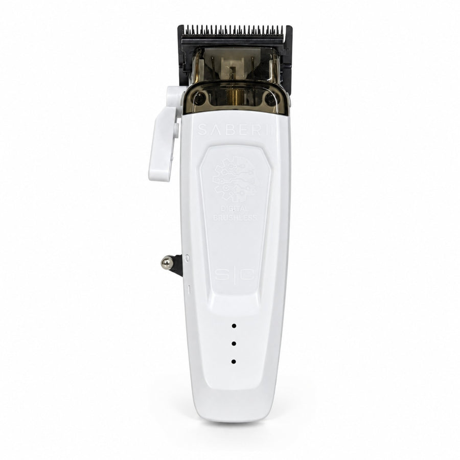 StyleCraft Saber 2.0 Cordless Modular Clipper in White front view
