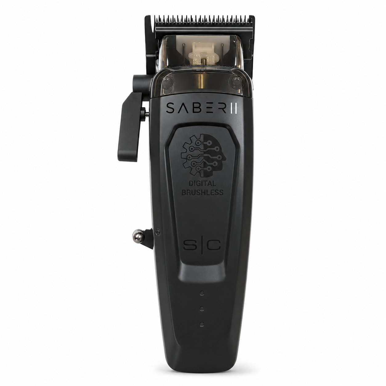 StyleCraft Saber II Professional Metal Clipper in Black front view