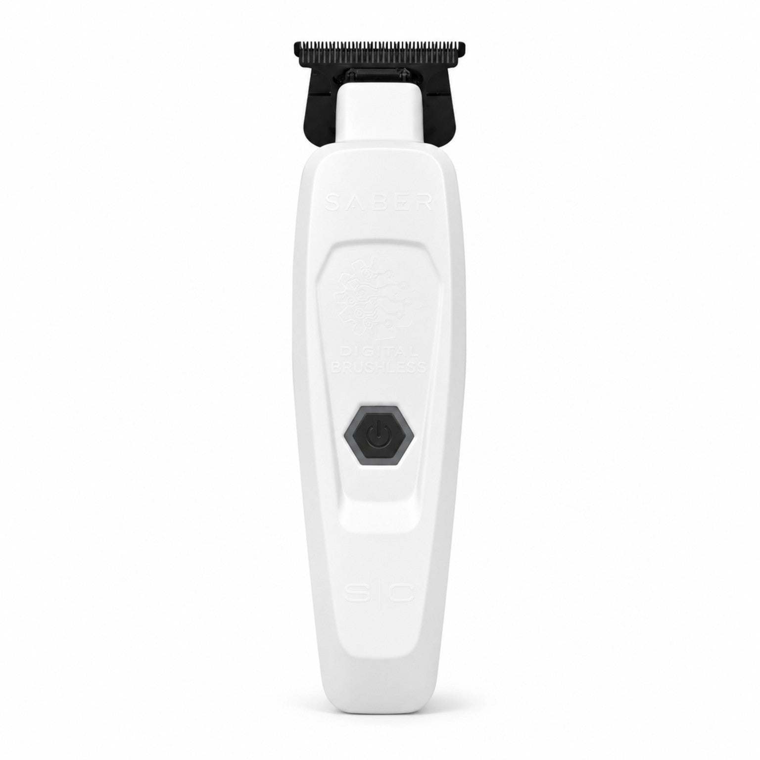 StyleCraft Saber Professional Hair Trimmer in White front view