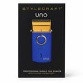 StyleCraft Uno Professional Single Foil Shaver in blue with gold titanium foil retail box