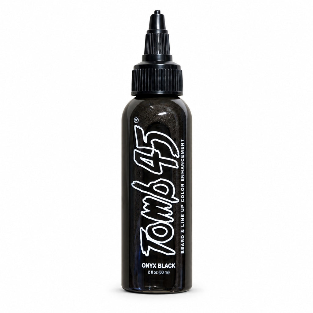 Tomb45 No Drip Beard & Line-Up Color Enhancement Onyx Black 60 ml applicator bottle front view